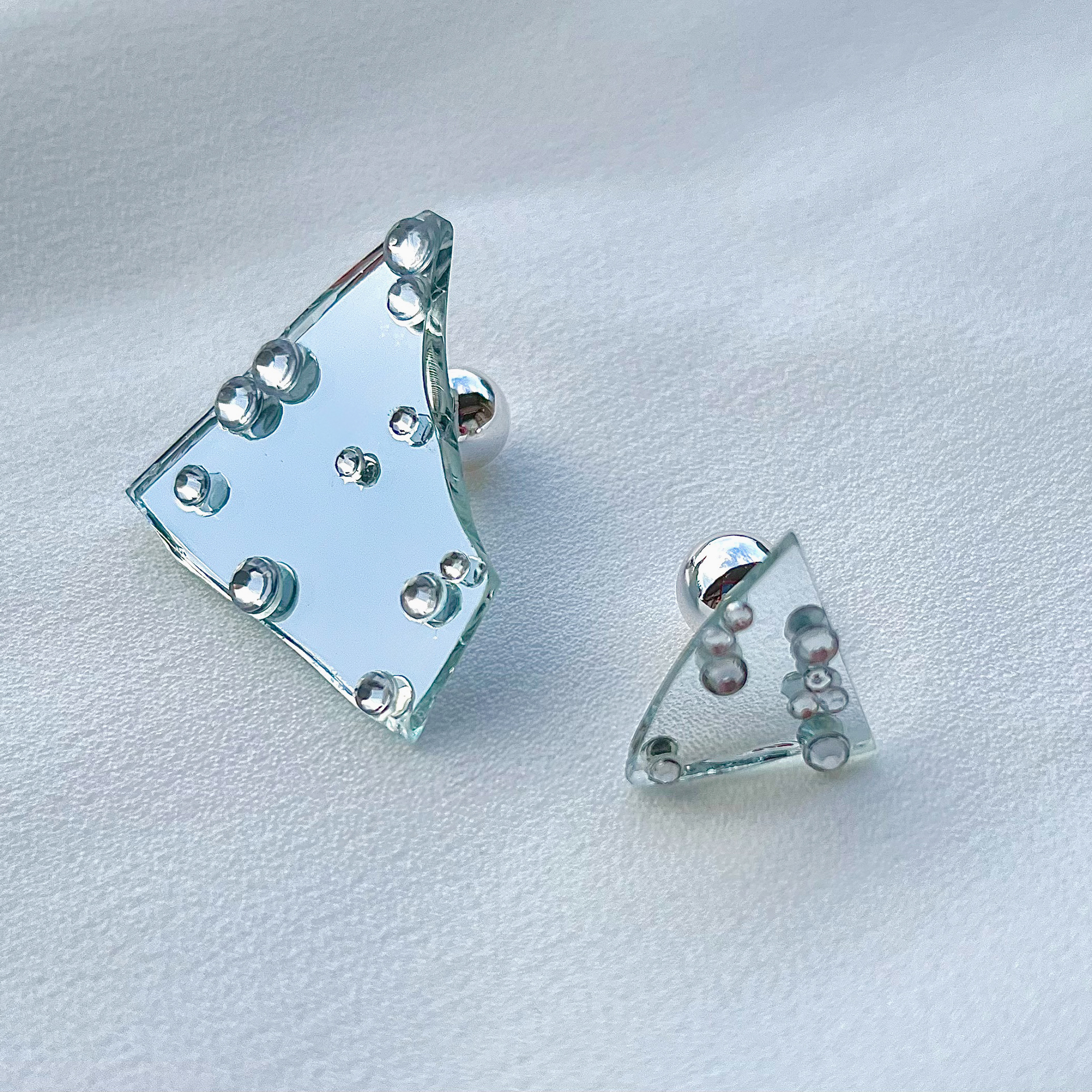 dot mirror earrings