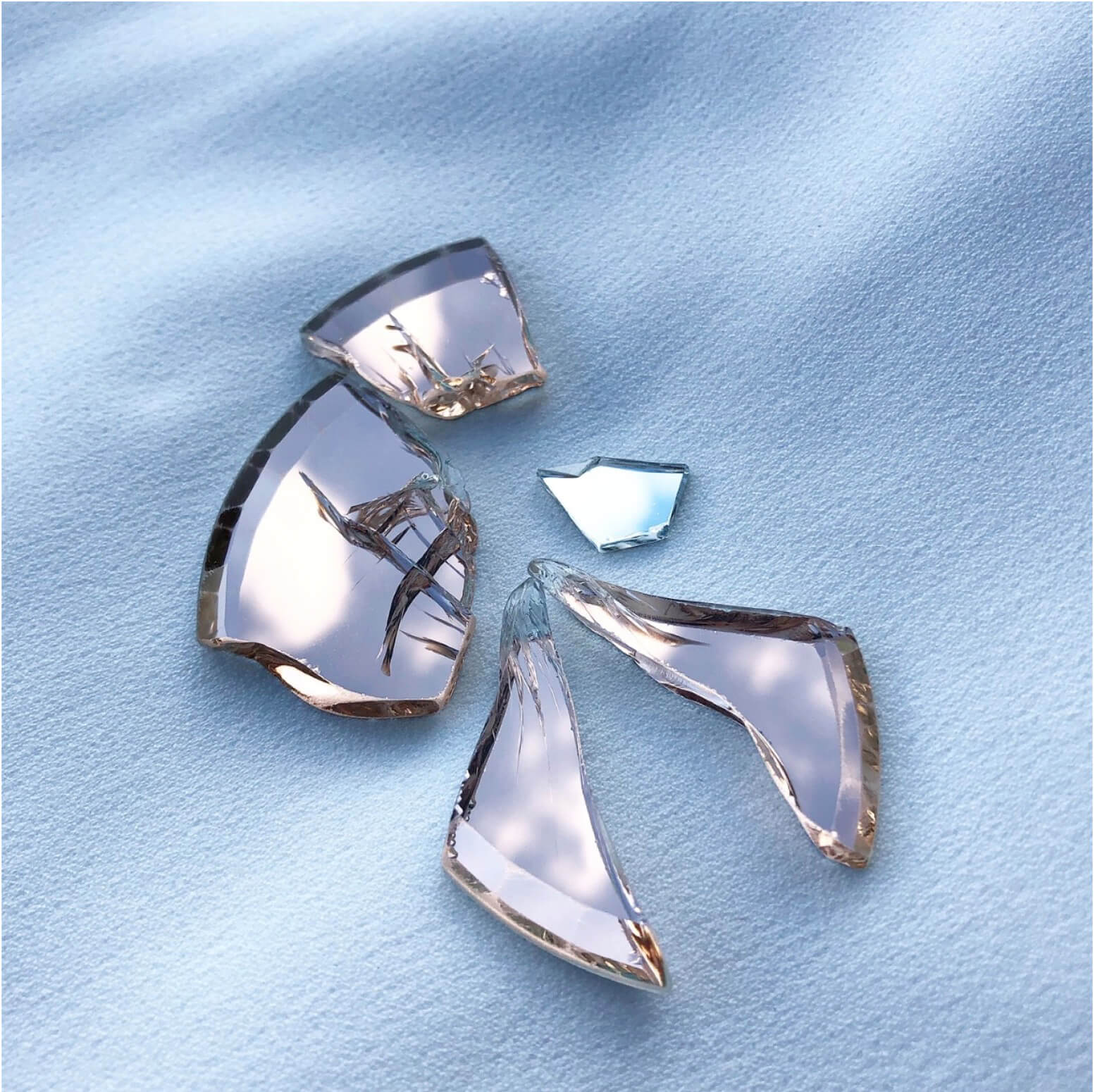 pink mirror fragments